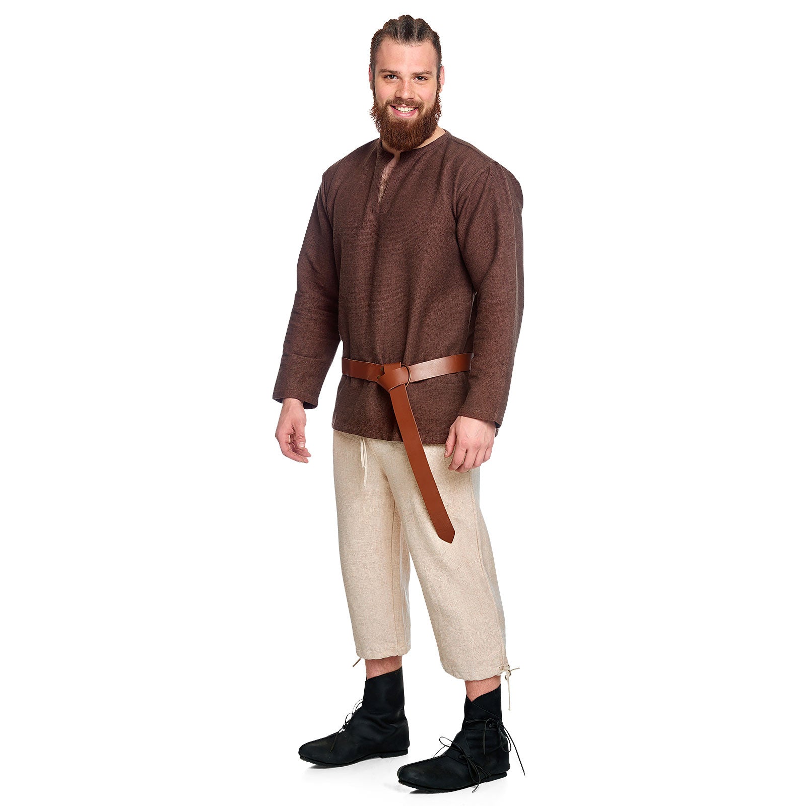 Imagen del producto Pantalones medievales Veli beige hasta la rodilla