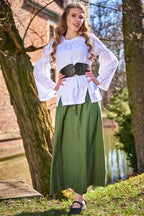 Product image Medieval Waist Cincher Alana with Celtic Embossing Black