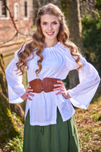 Imagen del producto Cinturón corsé medieval Alana con grabado celta marrón
