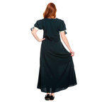Imagen del producto Vestido de verano medieval Lysa verde-beige