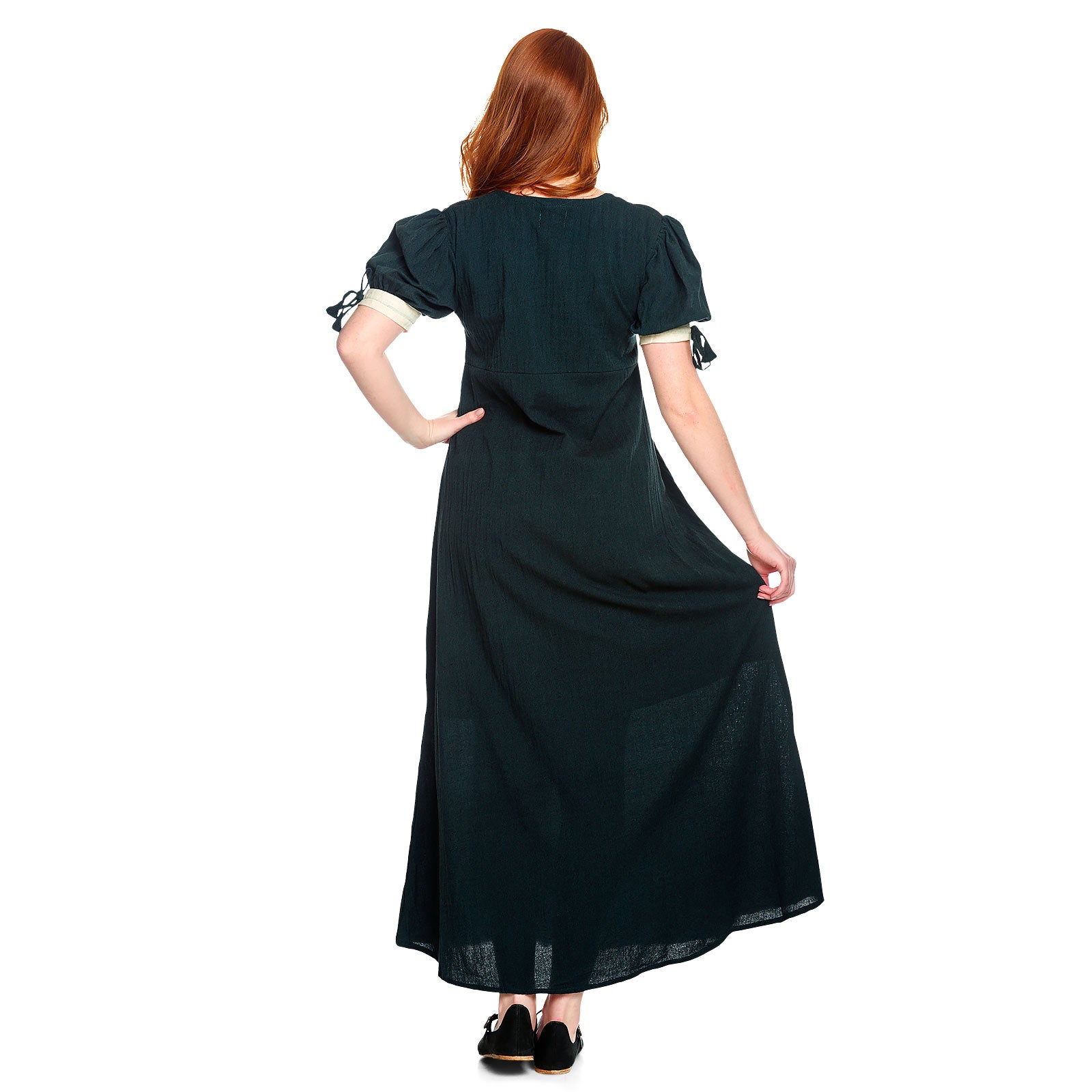 Imagen del producto Vestido de verano medieval Lysa verde-beige