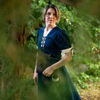 Imagen del producto Vestido de verano medieval Lysa verde-beige