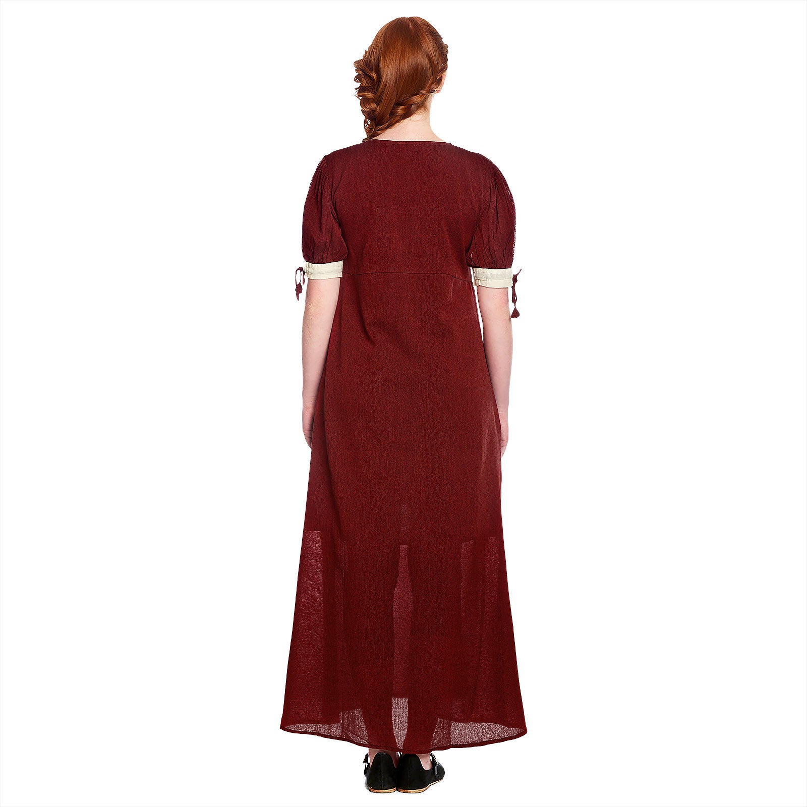 Imagen del producto Vestido de verano medieval Lysa rojo-beige