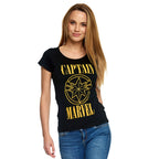 Imagen del producto Captain Marvel - Camiseta Grunge Logo para Mujeres negra