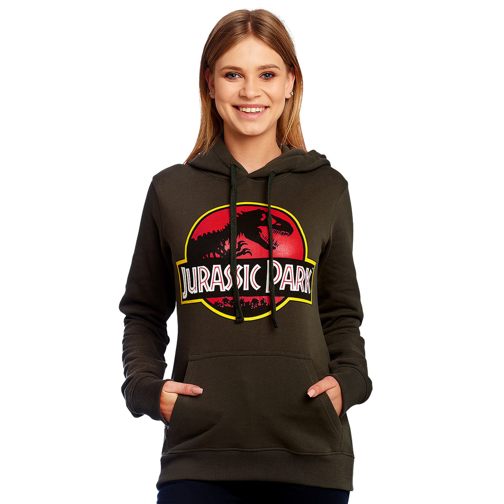 Imagen del producto Jurassic Park - Sudadera con capucha verde con logo