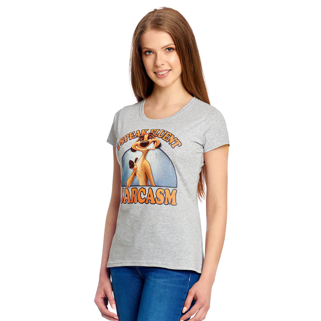 Imagen del producto El Rey León - Camiseta de sarcasmo de Timon para mujer en gris