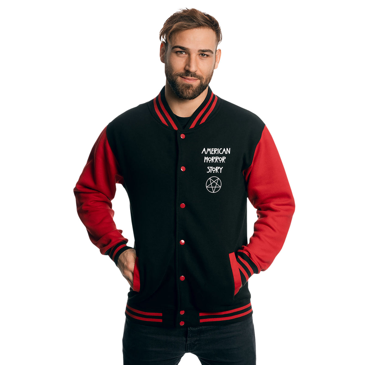 Imagen del producto American Horror Story - Chaqueta universitaria 'Normal People Scare Me'