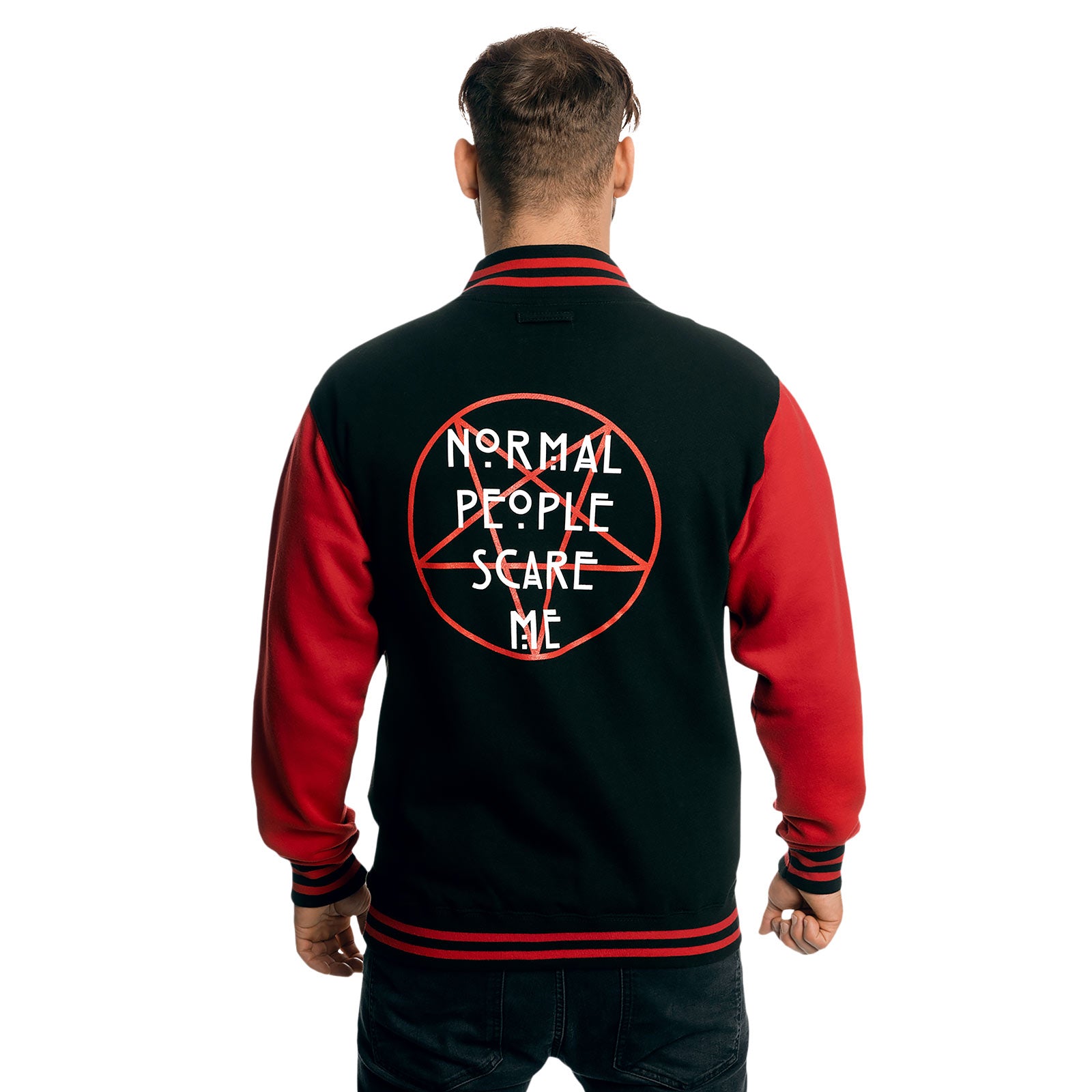Imagen del producto American Horror Story - Chaqueta universitaria 'Normal People Scare Me'