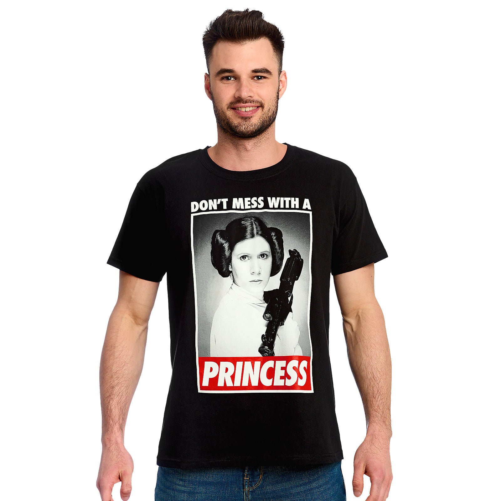 Imagen del producto Star Wars - Leia No Te Metas Con Una Princesa Camiseta negra