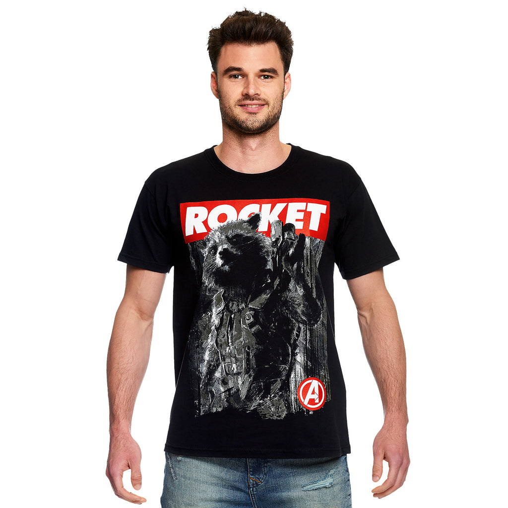 Imagen del producto Avengers - Camiseta negra de Rocket Raccoon