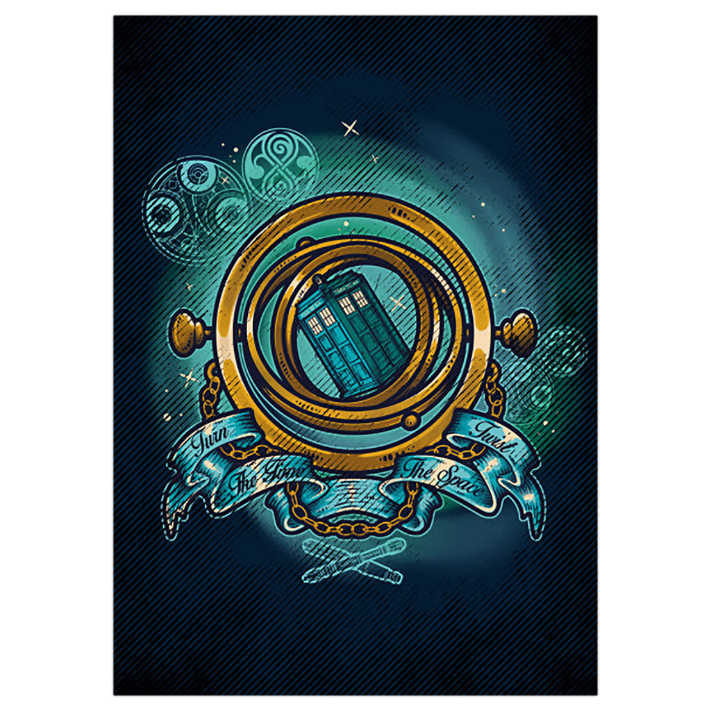 Imagen del producto Póster de metal Turn Time Twist Space para fans de Doctor Who