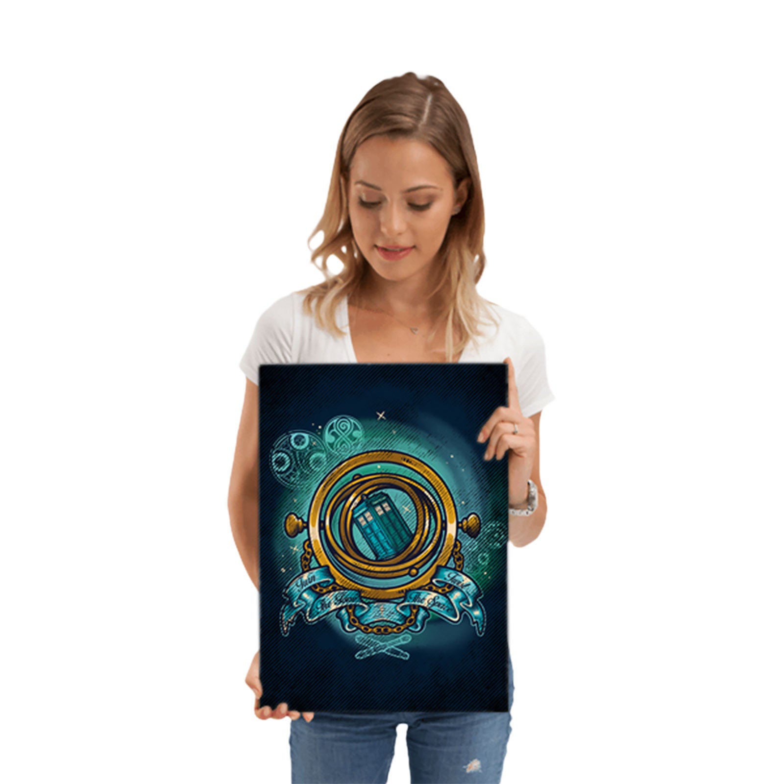 Imagen del producto Póster de metal Turn Time Twist Space para fans de Doctor Who