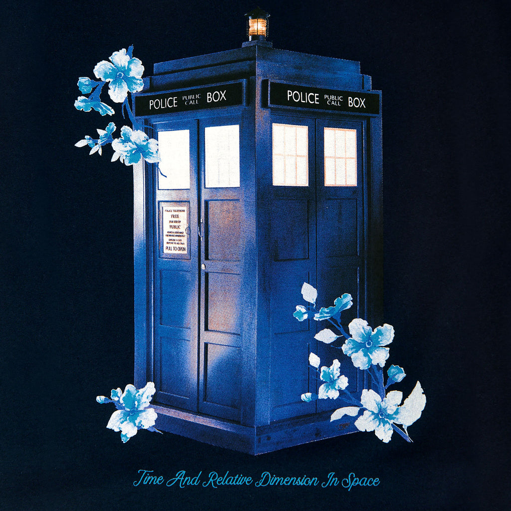 Imagen del producto Doctor Who - Camiseta floral Tardis para mujer azul