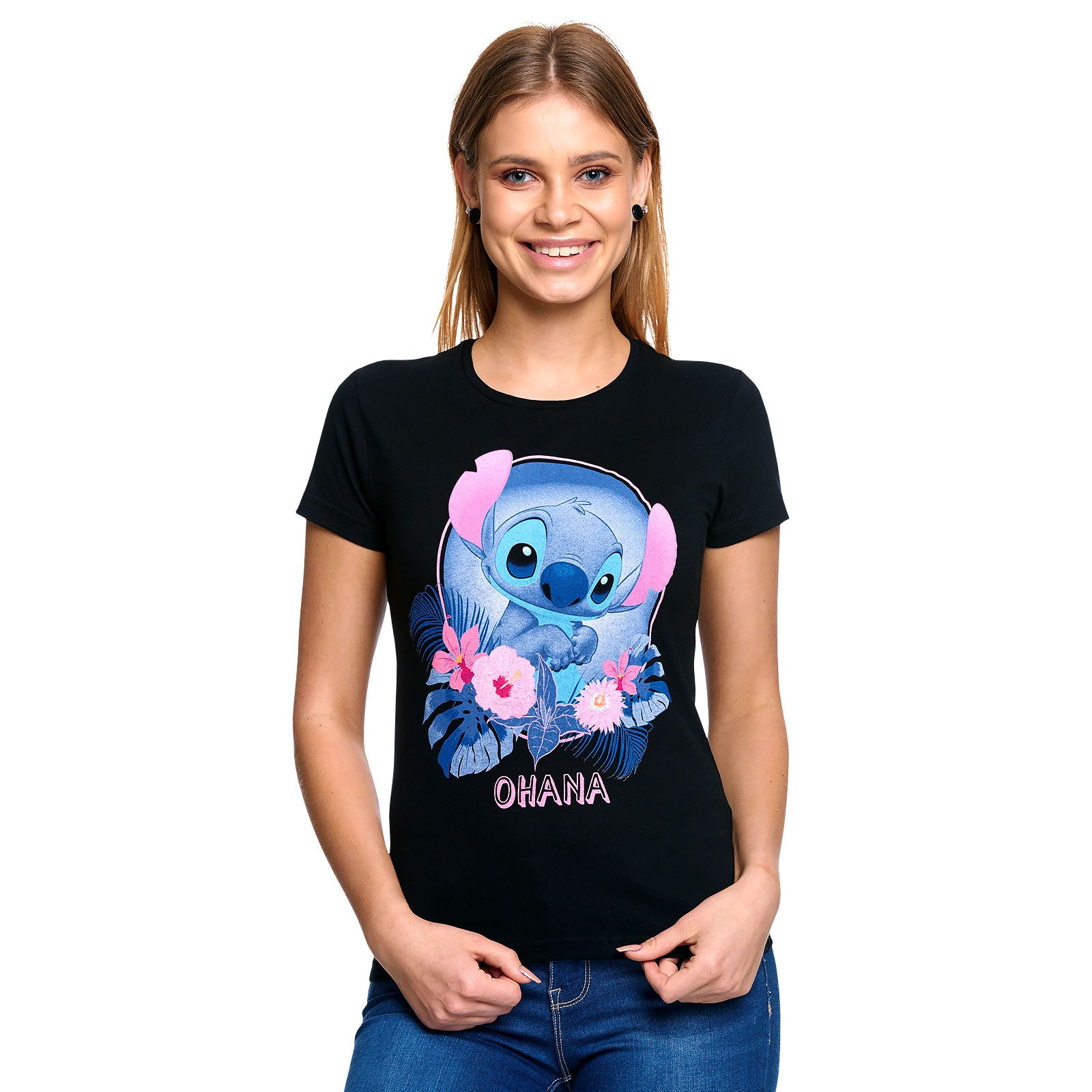 Imagen del producto Lilo & Stitch - Camiseta Ohana para mujer negra
