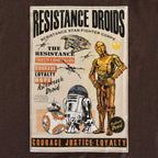Imagen del producto Star Wars - Camiseta de los Droids de la Resistencia marrón