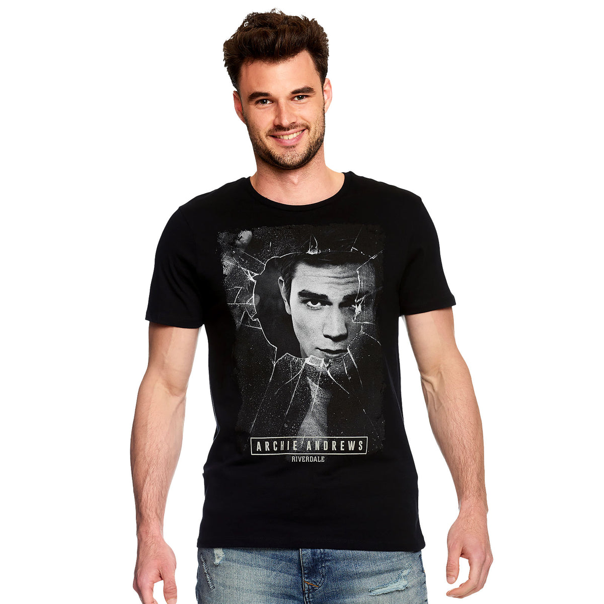Imagen del producto Riverdale - Camiseta de cristal roto de Archie Andrews negra