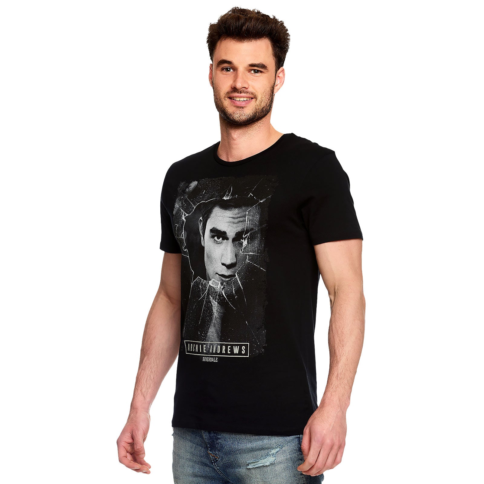 Imagen del producto Riverdale - Camiseta de cristal roto de Archie Andrews negra