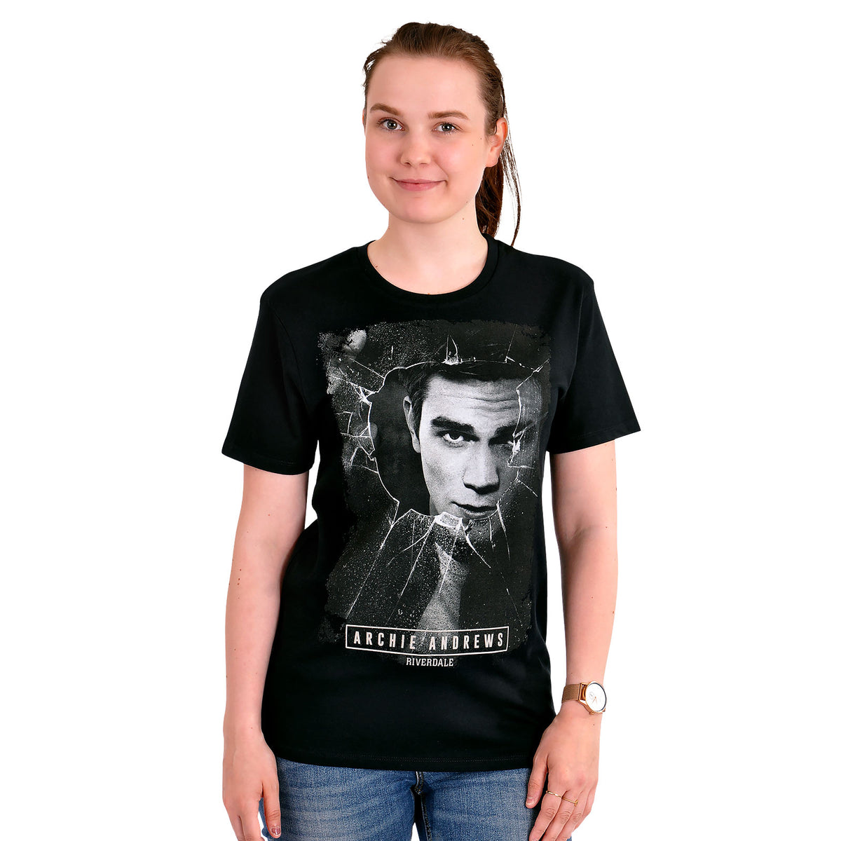 Imagen del producto Riverdale - Camiseta de cristal roto de Archie Andrews negra