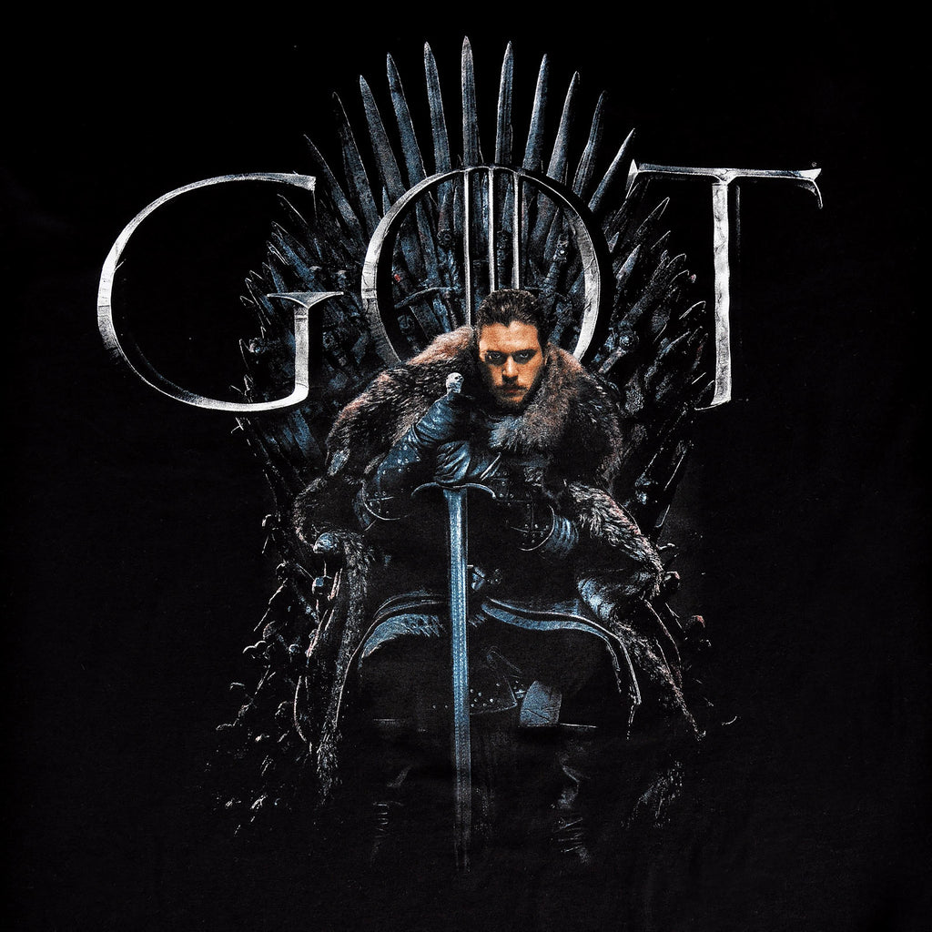 Imagen del producto Juego de Tronos - Camiseta negra de Jon Snow For The Throne
