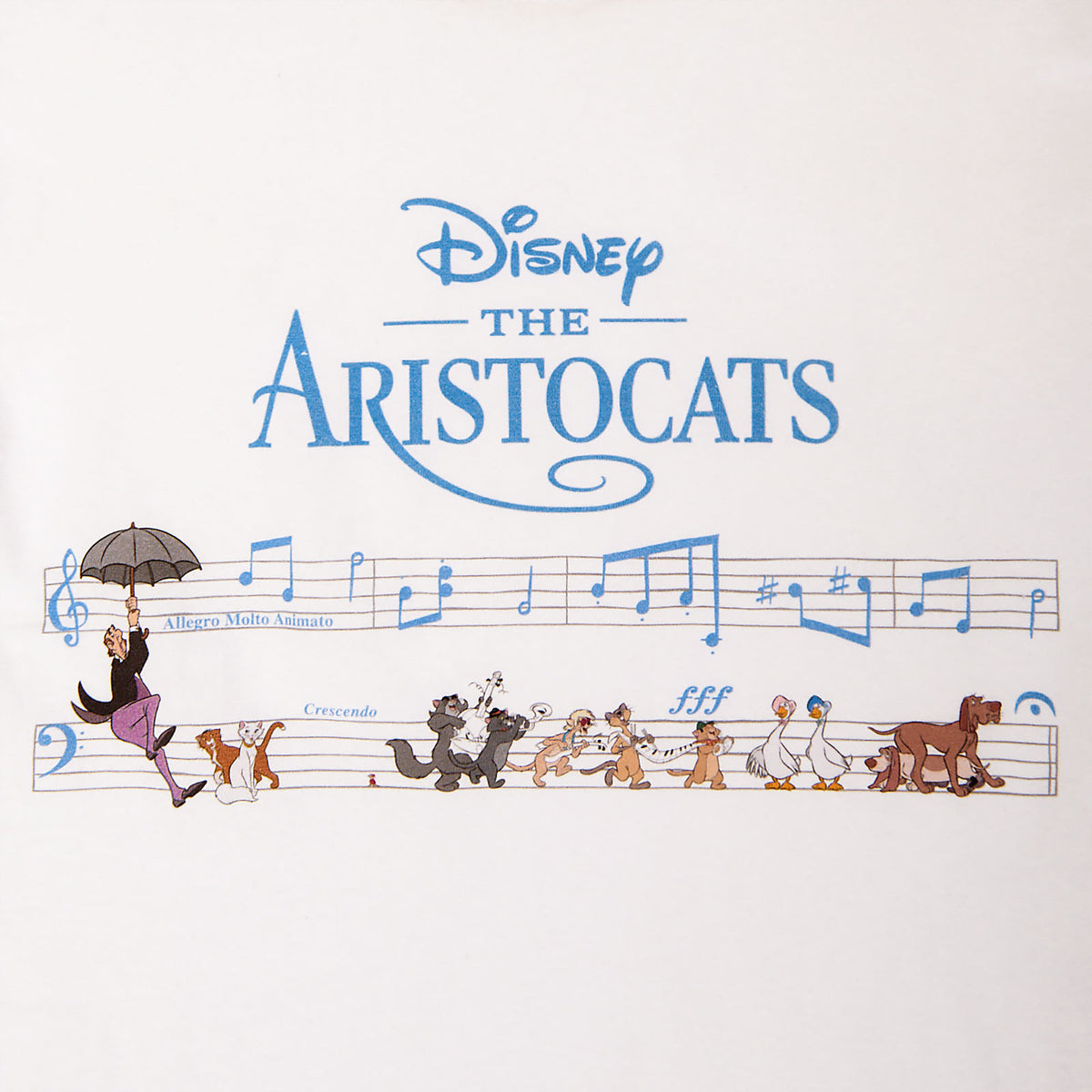 Imagen del producto Aristocats - Camiseta de música para mujer blanca