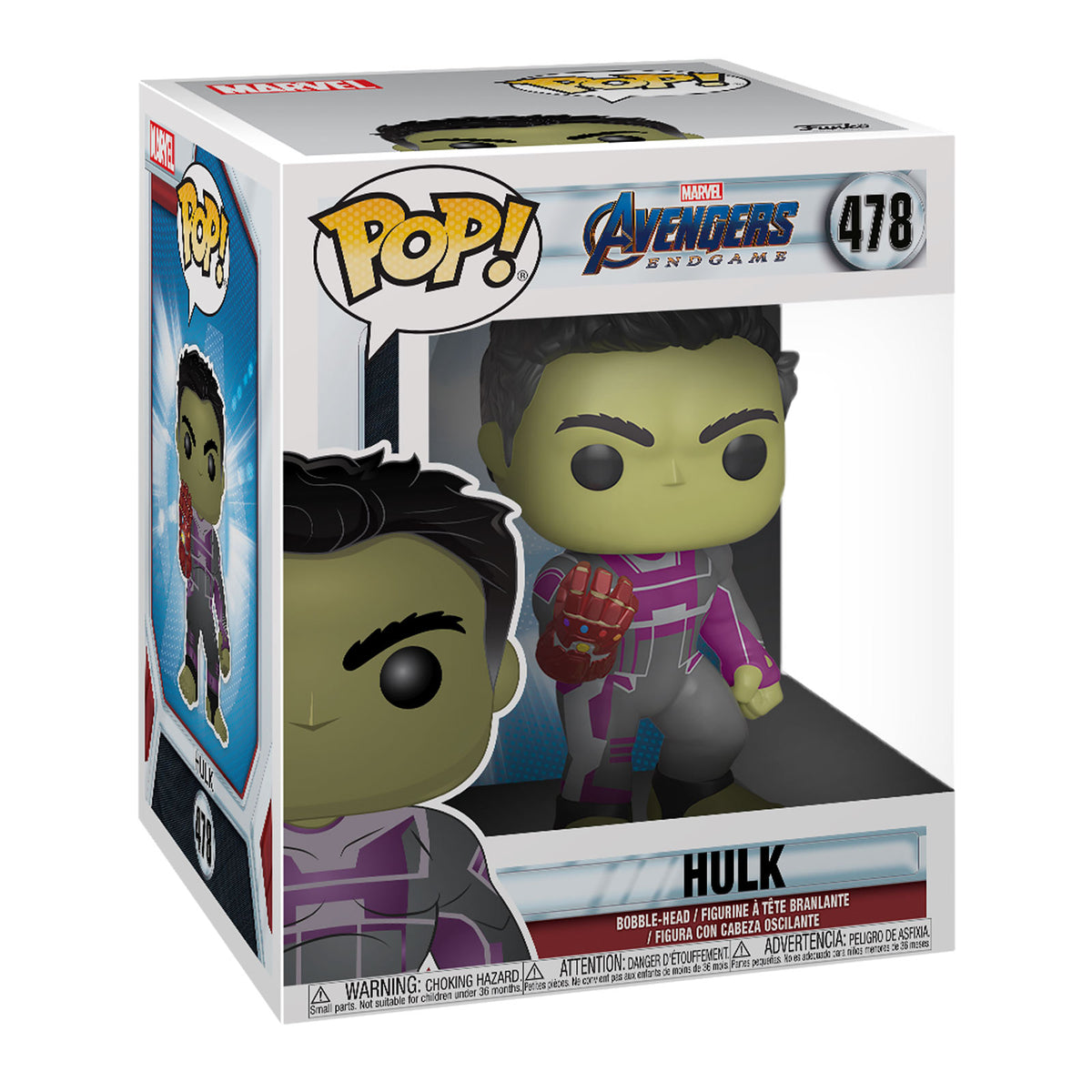 Imagen del producto Avengers - Hulk con Nano Gauntlet Endgame Funko Pop Figura de cabeza oscilante 16 cm