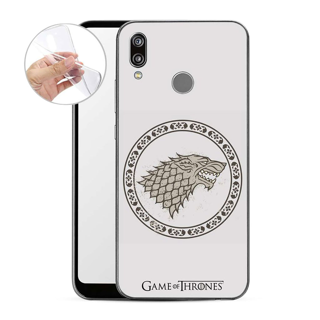 Imagen del producto Juego de Tronos - Escudo Stark Huawei P20 Lite Funda de teléfono de silicona blanca