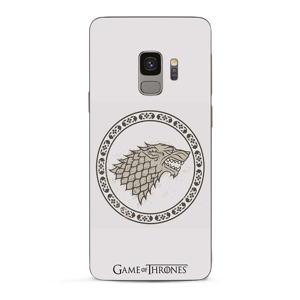 Imagen del producto Game of Thrones - Funda de silicona blanca para Samsung Galaxy S9 con el escudo de Stark