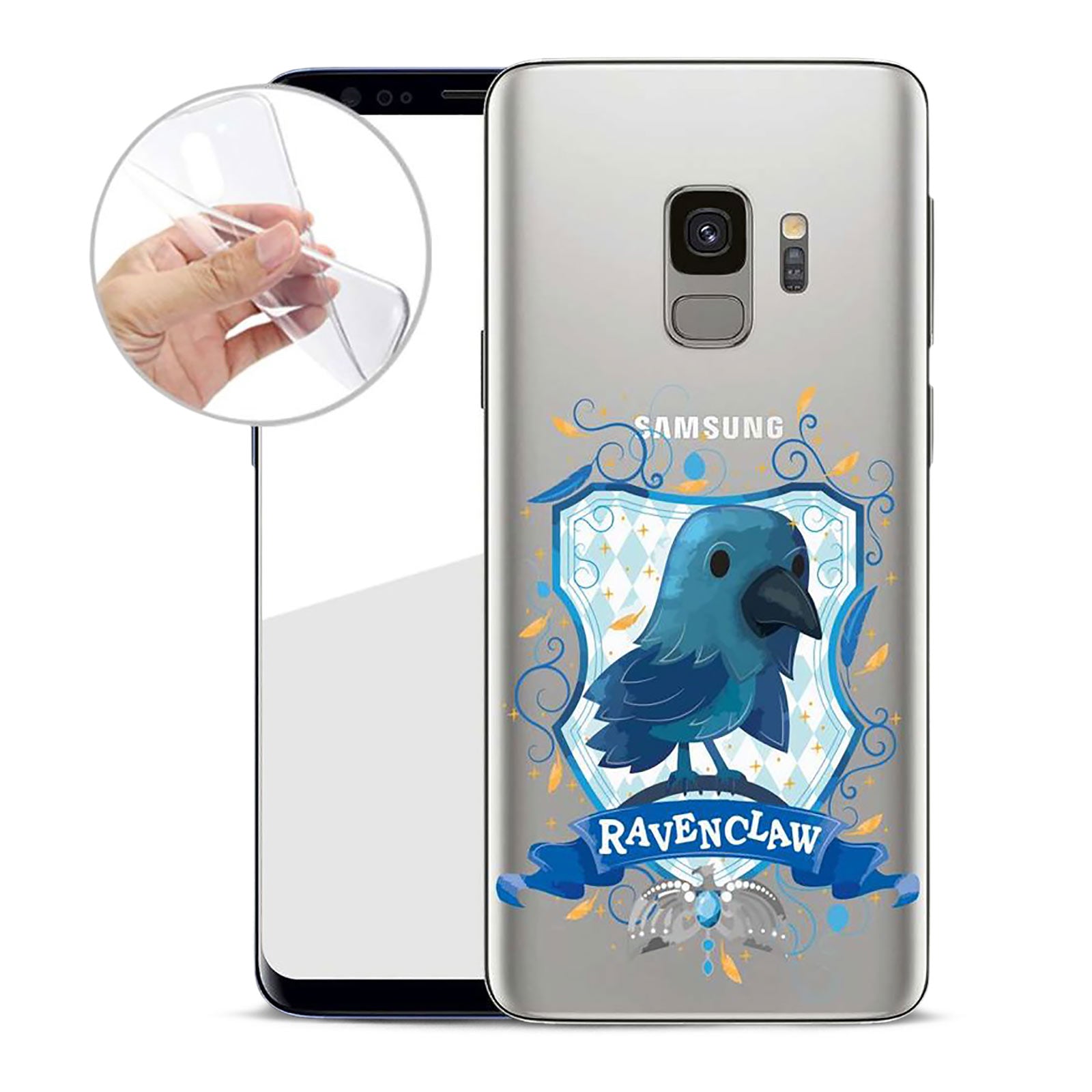 Imagen del producto Harry Potter - Mágica funda de silicona transparente para Samsung Galaxy S9 de Ravenclaw