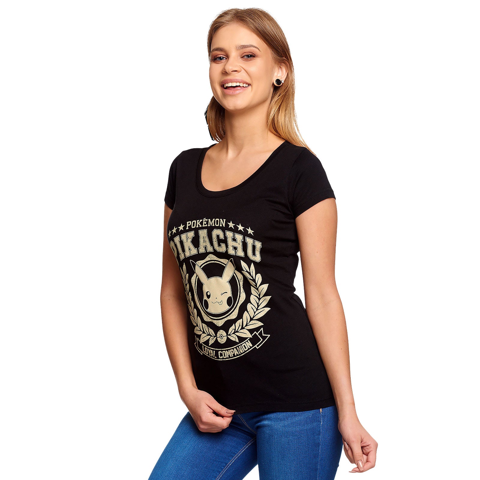 Imagen del producto Pokemon - Camiseta de mujer Pikachu Loyal Companion negra