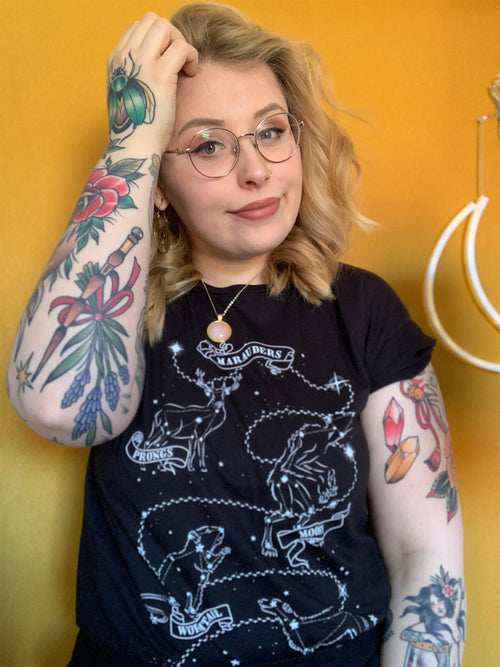 Imagen del producto Harry Potter - Camiseta de Astrología de los Merodeadores negra