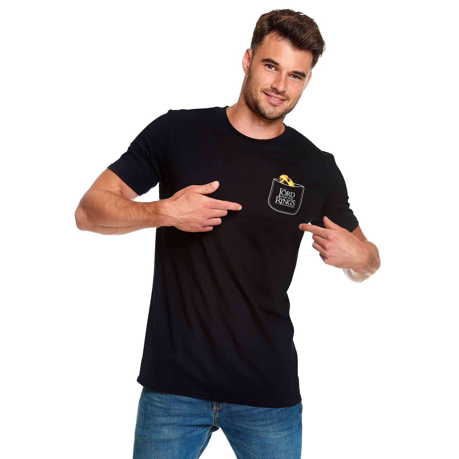 Imagen del producto El Señor de los Anillos - Camiseta de bolsillo El Unico Anillo negro