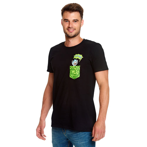 Imagen del producto Rick y Morty - Camiseta Tiny Pocket Rick negra