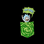 Imagen del producto Rick y Morty - Camiseta Tiny Pocket Rick negra