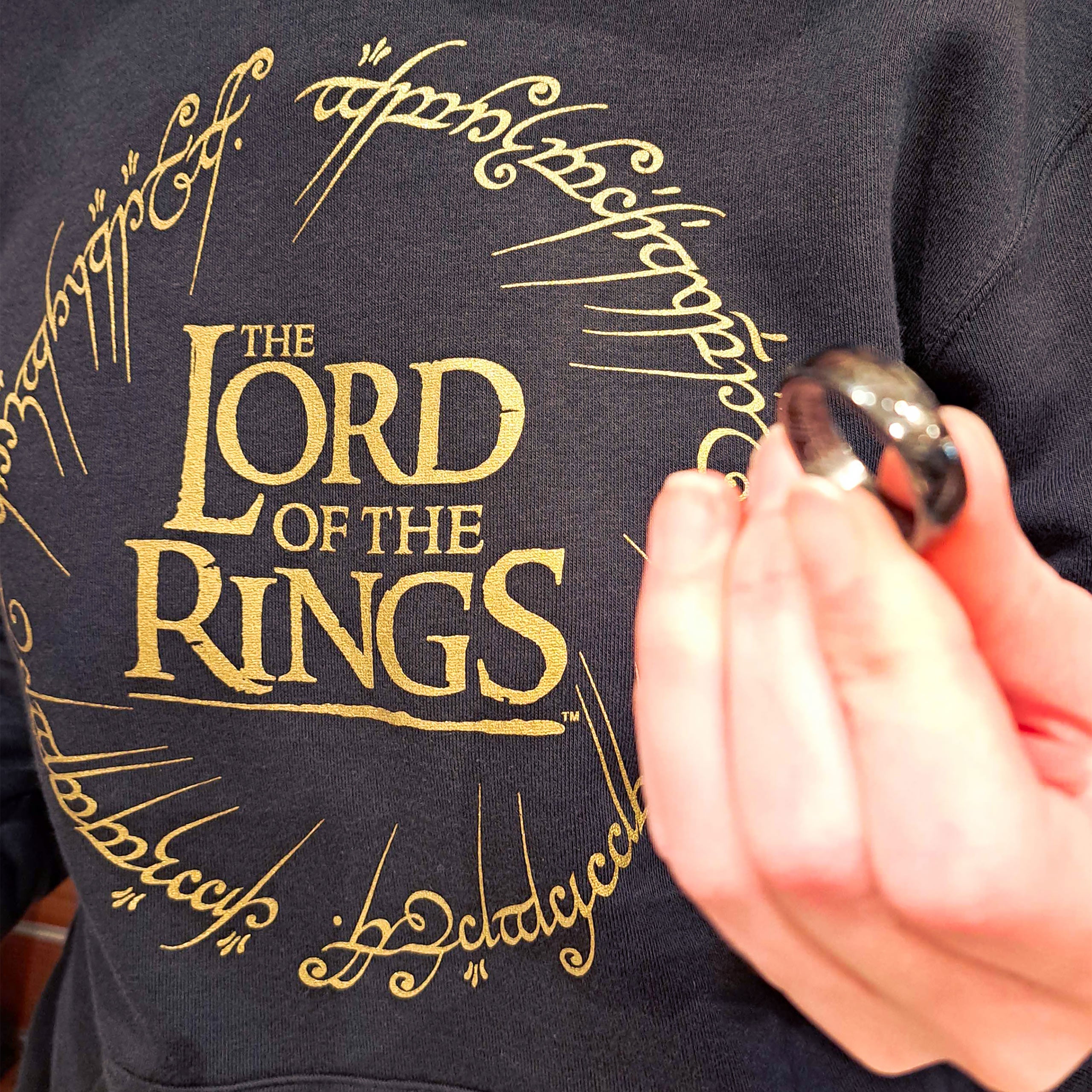 Imagen del producto El Señor de los Anillos - Sudadera con Capucha El Anillo Único Negra
