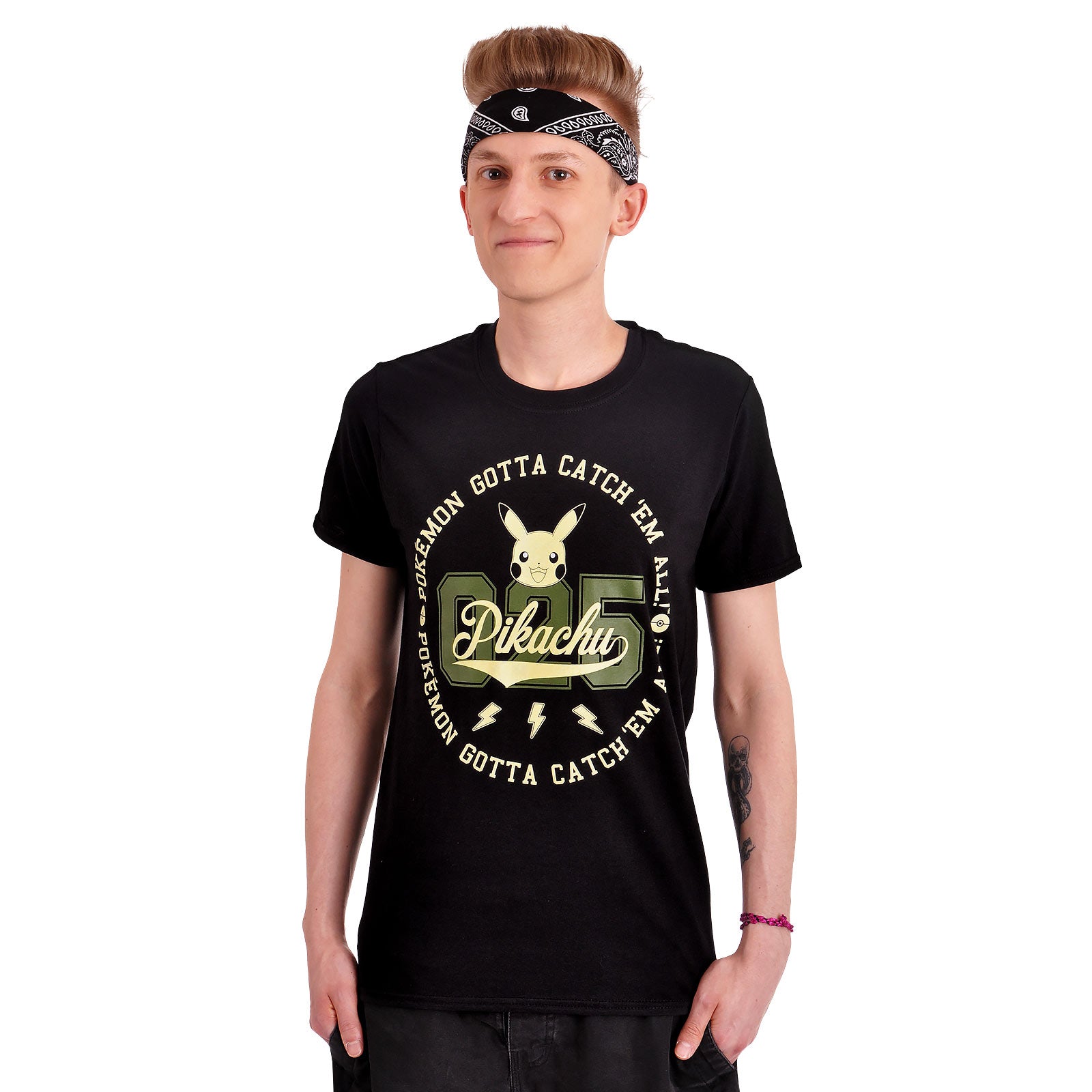 Imagen del producto Pokemon - Camiseta Pikachu No. 025 negra