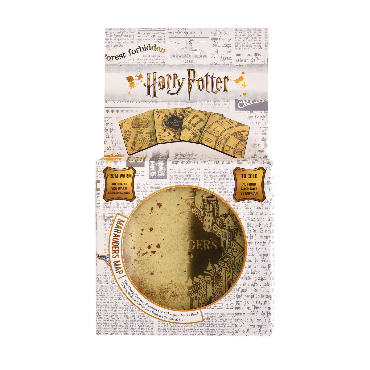 Imagen del producto Harry Potter - Mapa del Merodeador Posavasos con efecto de frío Set de 4