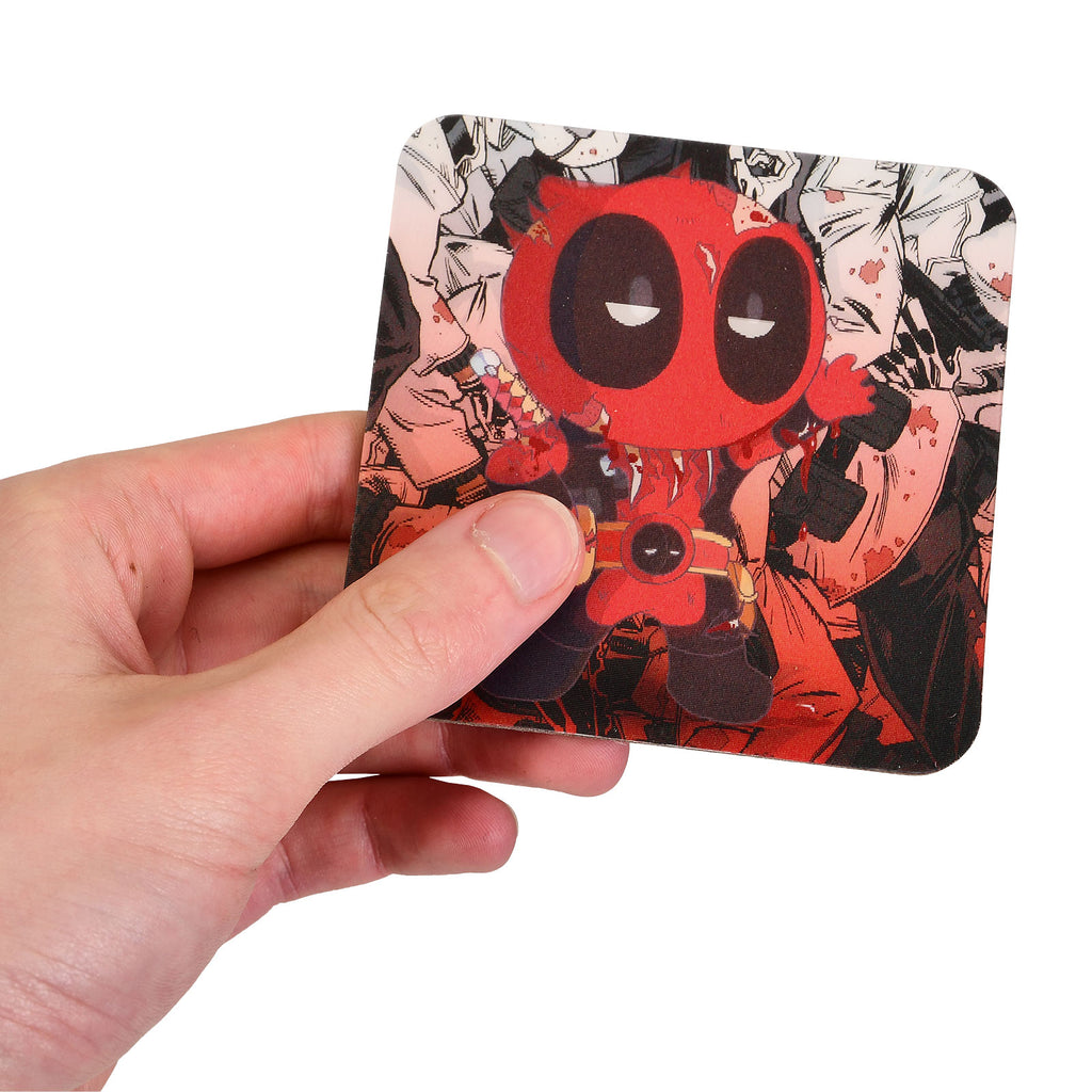 Imagen del producto Conjunto de 4 posavasos 3D de Deadpool