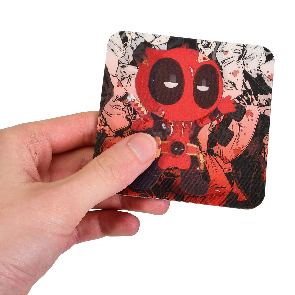 Imagen del producto Conjunto de 4 posavasos 3D de Deadpool