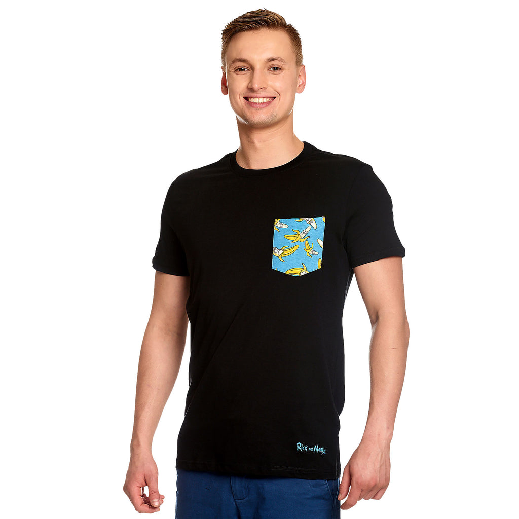Imagen del producto Rick y Morty - Camiseta de bolsillo Banana negra
