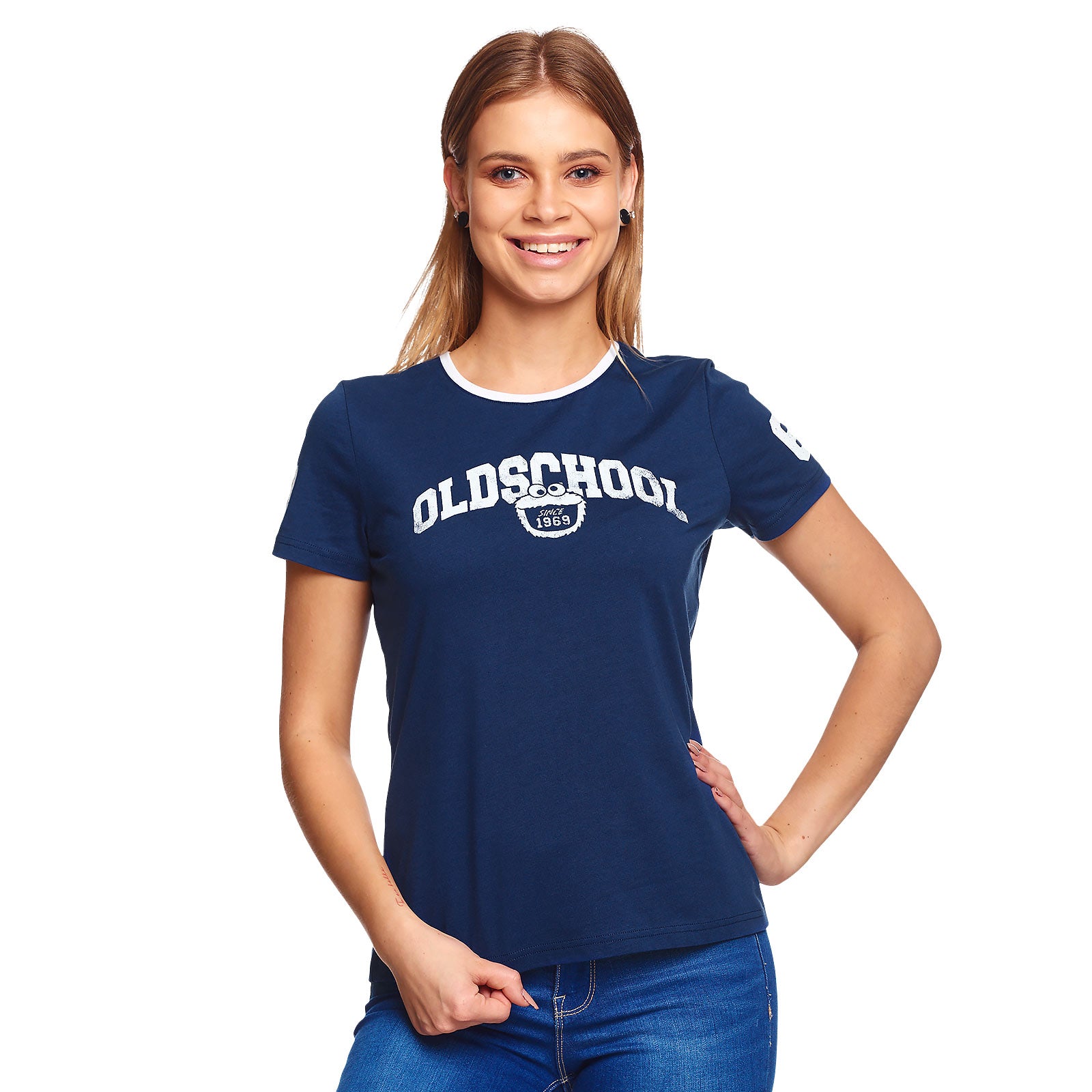 Imagen del producto Barrio Sésamo - Camiseta Oldschool para mujer azul