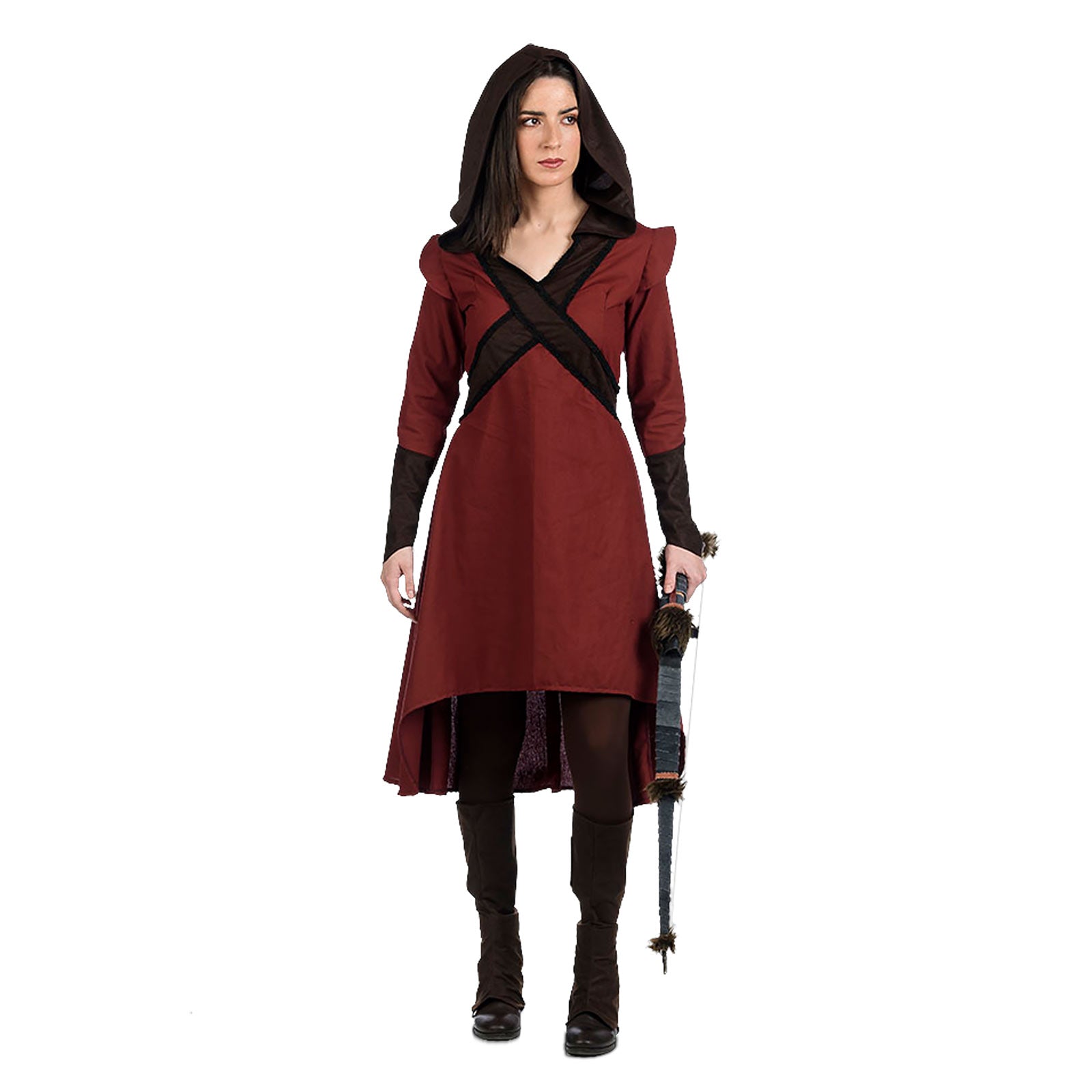 Imagen del producto Vestido de Disfraz de Arquera para Mujer en rojo-marrón