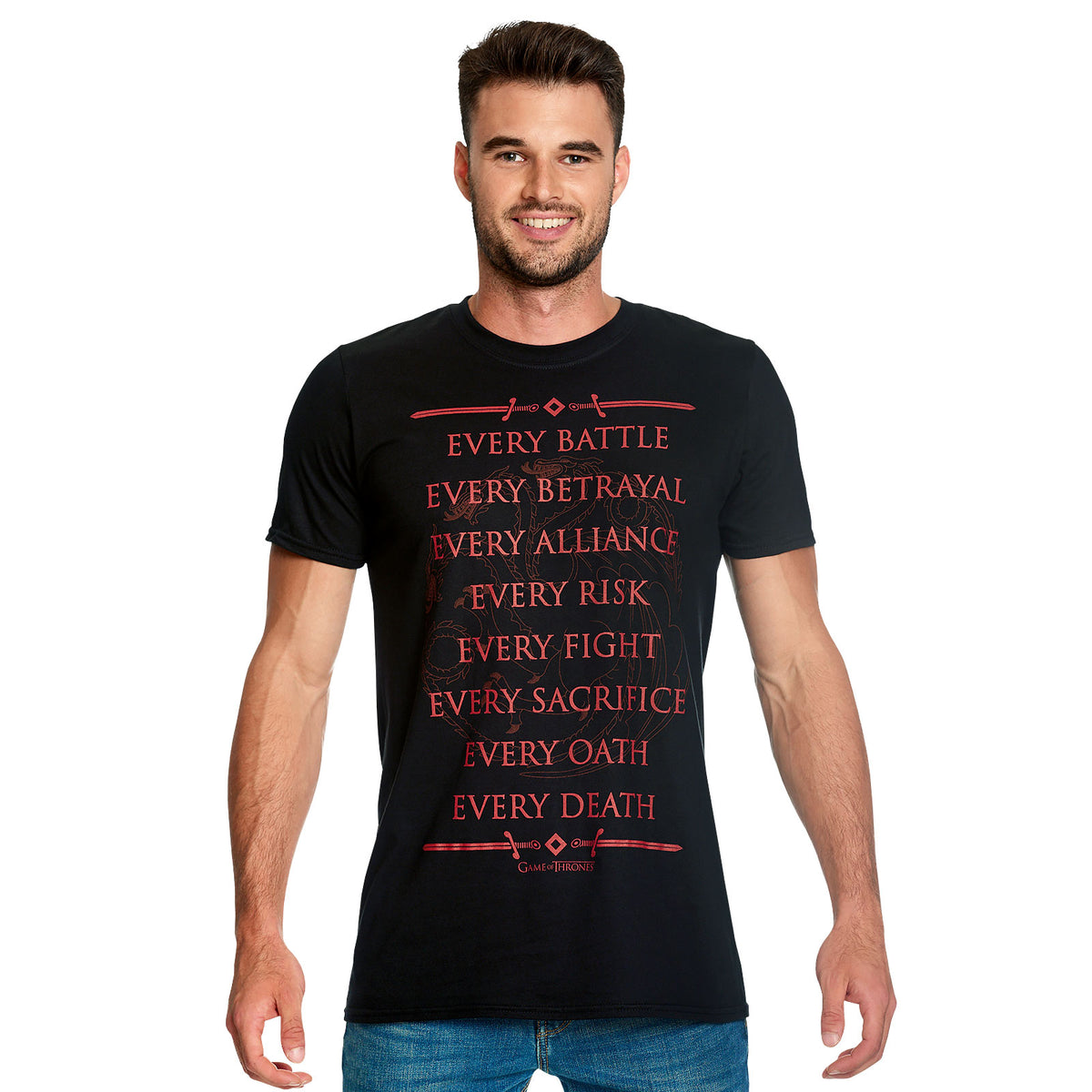 Imagen del producto Camiseta negra Targaryen For The Throne - Juego de Tronos