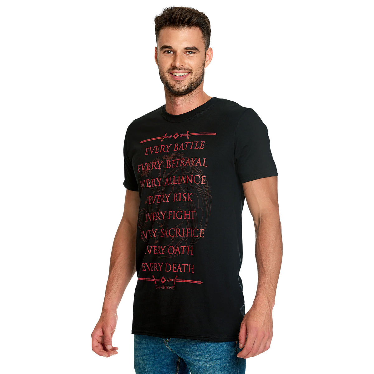 Imagen del producto Camiseta negra Targaryen For The Throne - Juego de Tronos