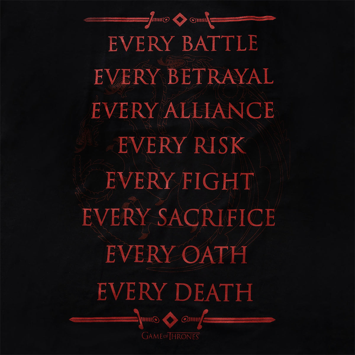 Imagen del producto Camiseta negra Targaryen For The Throne - Juego de Tronos