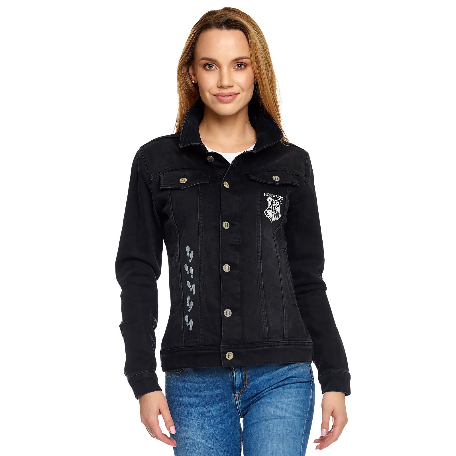 Imagen del producto Harry Potter - Mapa del Merodeador Chaqueta de mezclilla para mujer negra