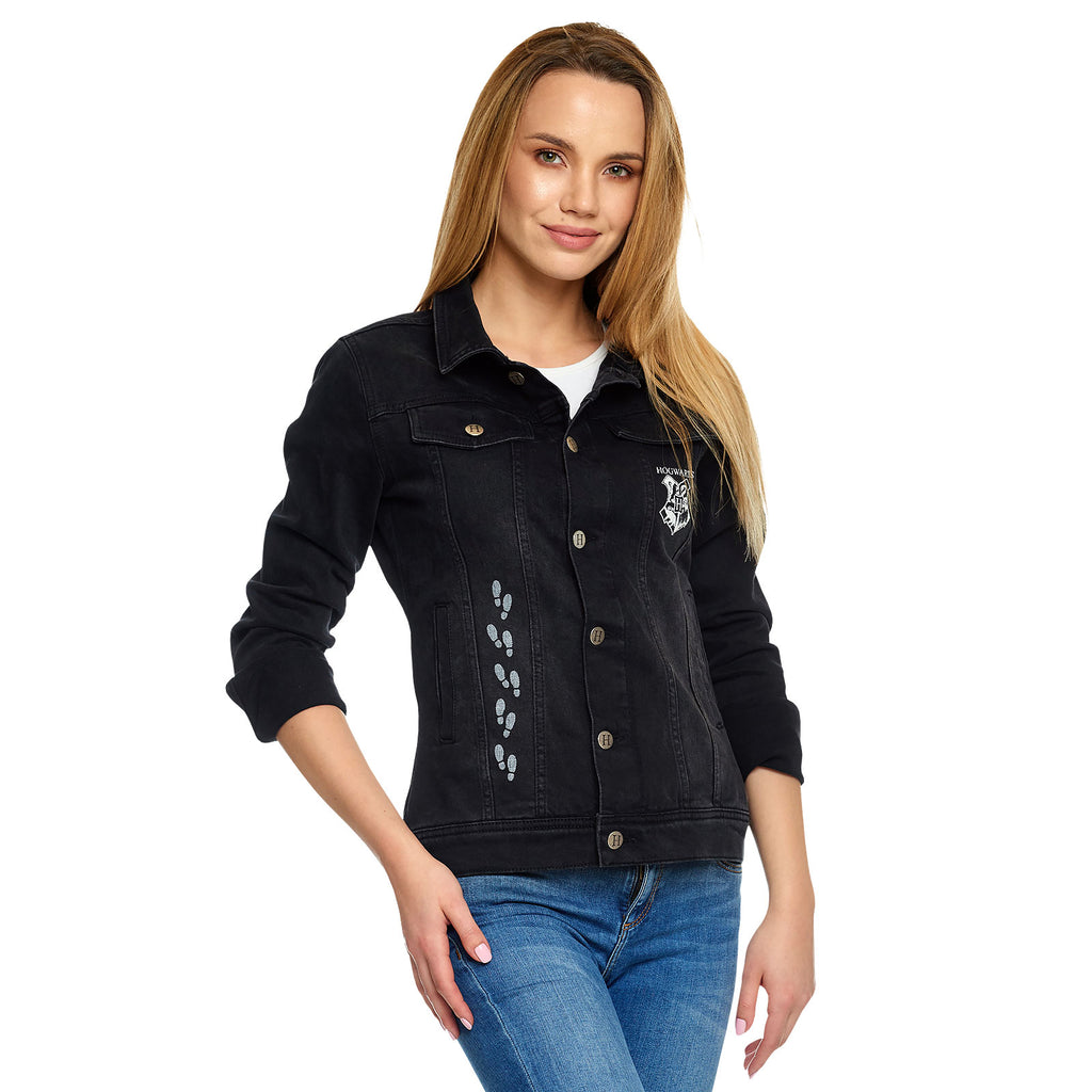 Imagen del producto Harry Potter - Mapa del Merodeador Chaqueta de mezclilla para mujer negra