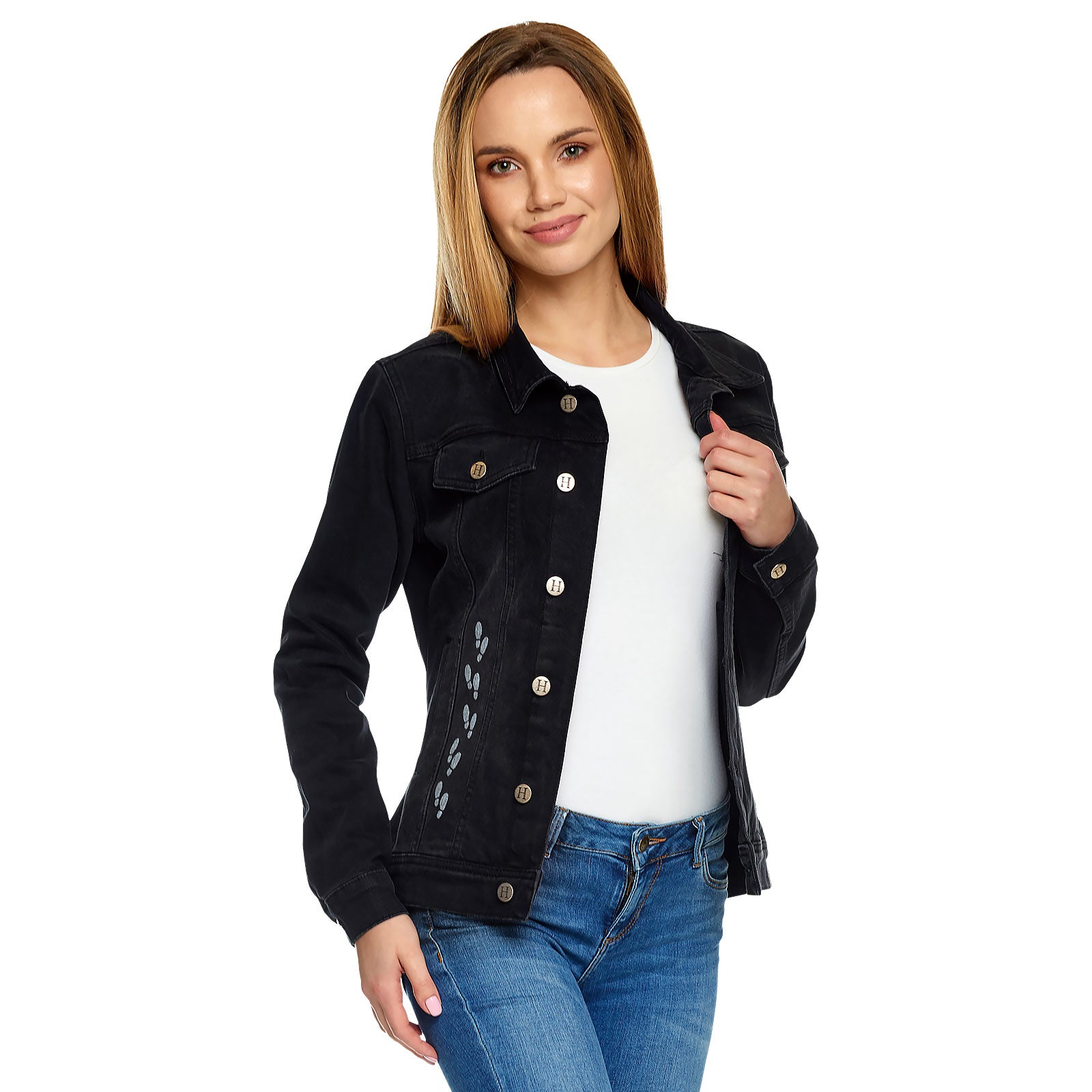 Imagen del producto Harry Potter - Mapa del Merodeador Chaqueta de mezclilla para mujer negra