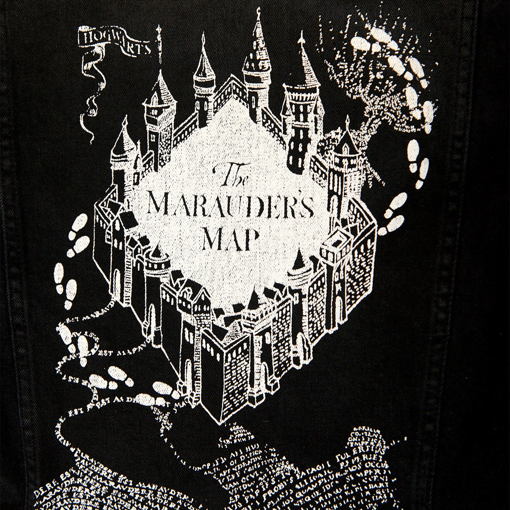 Imagen del producto Harry Potter - Mapa del Merodeador Chaqueta de mezclilla para mujer negra