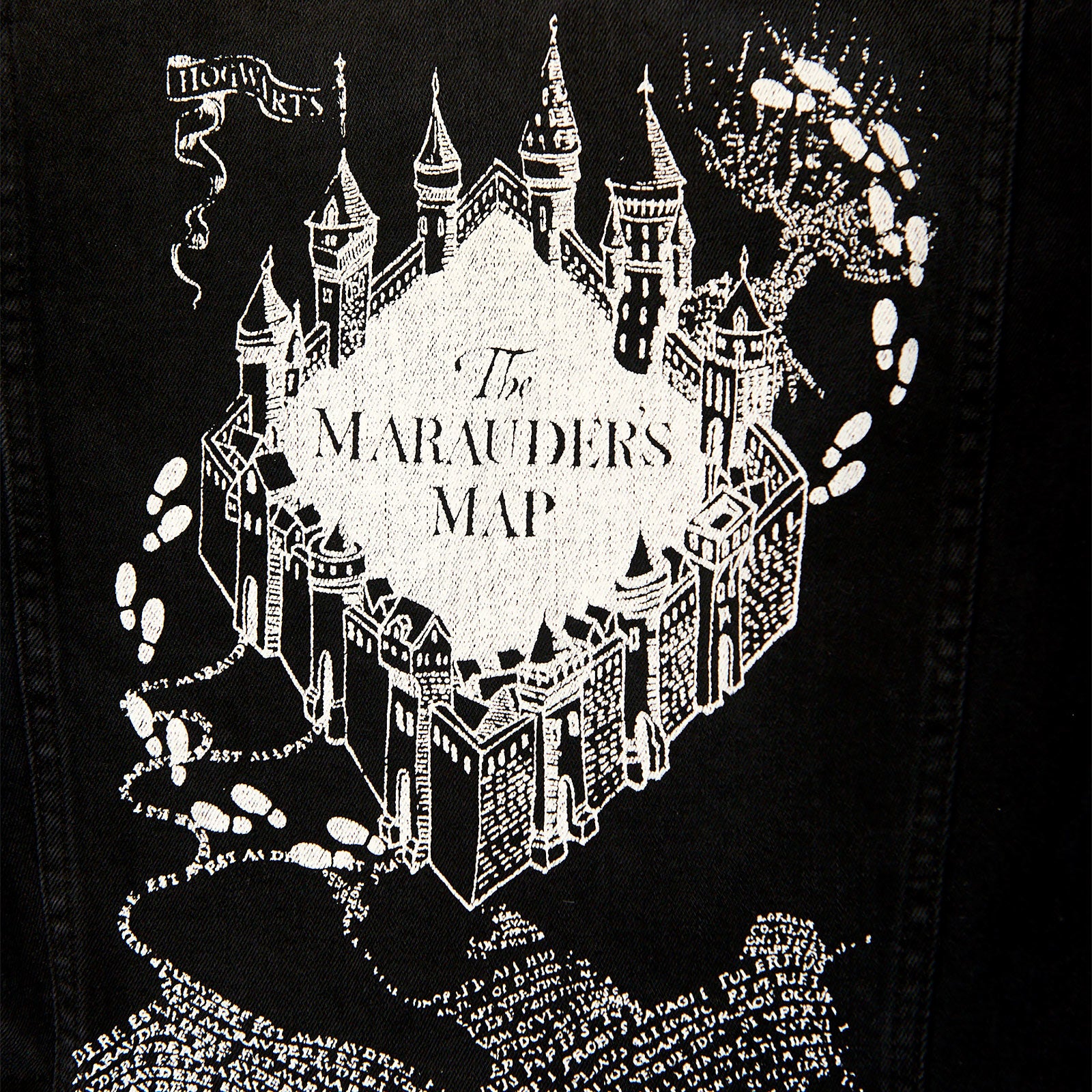 Imagen del producto Harry Potter - Mapa del Merodeador Chaqueta de mezclilla para mujer negra
