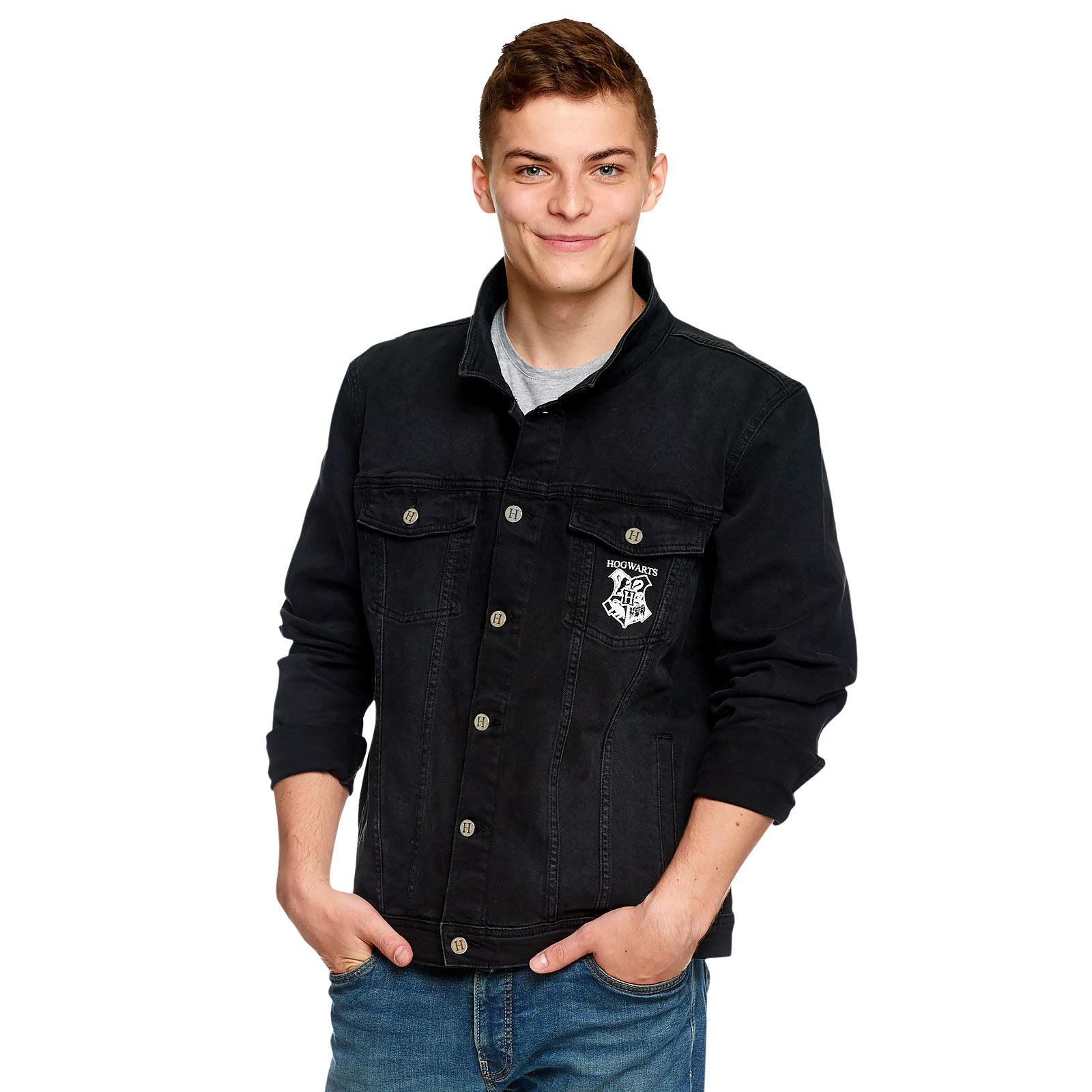 Product image Harry Potter - Hogwarts Crest Denim Jacket Black